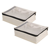Household Essentials canvas sweater storage bag with top window for quick content visibility.