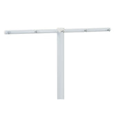 Household Essentials Mega Outdoor Clothesline T-Post assembly demonstrates quick setup and solid support.