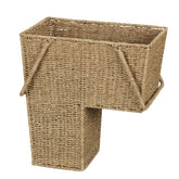 Household Essentials wicker stair basket with handles open top for quick access