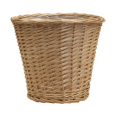 Household Essentials Willow wicker waste basket full view for elegant disposal