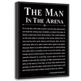 Howwii man-in-the-arena framed wall art for home office inspires focus and resilience.