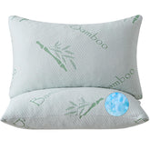 HOXXME king-size memory foam pillow, top view shows plush support