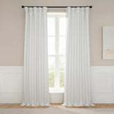 HPD Half Price Drapes in Birch Taupe linen texture warms living spaces
