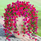 Hrobek artificial hanging petunias purple pink branch for outdoor decor