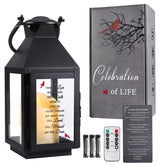 HSENYEKUM Memorial Lantern with LED candle offers comforting light for remembrance