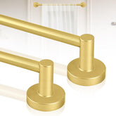 HTZON gold magnetic curtain rod assembly enables tool-free setup on metal surfaces