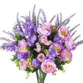 HUAESIN artificial rose-peony bouquet in purple for year-round decor