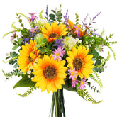 HUAESIN Sunflowers artificial bouquet close-up for durable year-round decor