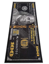 HUAHOO black money rug with 100-dollar pattern for stylish entryways
