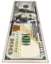 HUAHOO Money Rugs dollar bill runner 18x43 adds playful style to entryways
