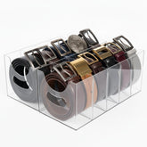 Hualinsyi belt organizer 2-pack front view for easy closet access