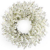 Huashen Spring Wreath front door 24-inch white-cream forsythia blooms boost curb appeal.