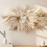 HUASHIYE 36-38 inch pampas wall decor with plush texture for modern living spaces