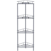 HuggieGems 4-tier corner shower caddy with ample storage for toiletries