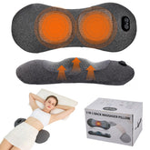 Huieo rechargeable back massager pillow in use, delivering targeted relief on the lower back.