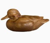 Huitony duck statue hand-carved detail for shelves.