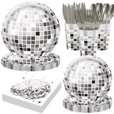 HUIYANFSY 9-inch disco ball plates add festive ambience for guests.