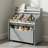 Humble Crew 3-in-1 top shelf shows books and decor for easy access