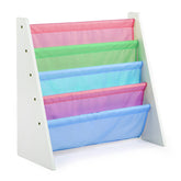 Humble Crew 4-Tier bookshelf front display helps kids pick books easily.