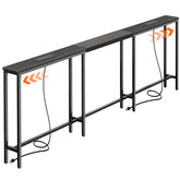 Huuger Narrow Sofa Table extendable length for perfect couch fit