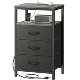 Huuger nightstand with charging station keeps bedside devices organized and accessible