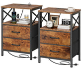 Huuger nightstands with charging station keep bedside devices powered and within reach.