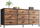 Huuger 9-drawer dresser top desktop with spacious surface for TV setup and decor.