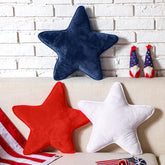 Huwena star pillow set adds cozy patriotic flair to the sofa.