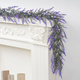 HUZIYAHAN lavender garland 6ft pair close-up, ideal for doorways and mantels.