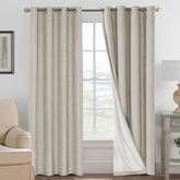 H.VERSAILTEX blackout curtains in cobblestone texture block daylight for restful sleep