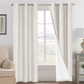 H.VERSAILTEX Ivory Curtains two panels hung on a rod to enhance privacy and darkness