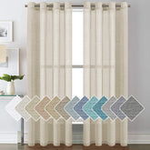 H.VERSAILTEX linen curtains front view diffusing soft daylight.