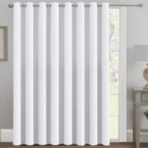 H.VERSAILTEX patio white curtain panel provides wide coverage for sliding doors and privacy