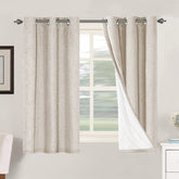 H.VERSAILTEX Primitive Linen Curtains front view, showcasing blackout efficiency and natural texture.