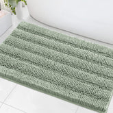 H.VERSAILTEX bath mat with non-slip chenille stripes for a dry, cozy bathroom.