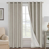 H.VERSAILTEX blackout linen panel blocks light for daytime sleep