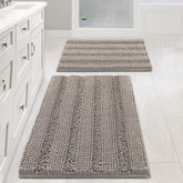 H.VERSAILTEX non-slip thick shaggy chenille bath rug front view for plush comfort
