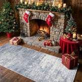 HY HAO YUN LAI 2x6 non-slip entryway rug in blue with secure footing for busy hallways