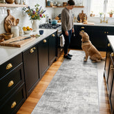HY HAO YUN LAI washable 2x10 kitchen runner rug in abstract farmhouse style for busy kitchens.