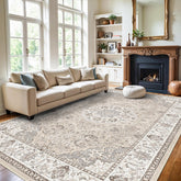 HY HAO YUN LAI washable 9x12 rug overview, soft beige style for living rooms.