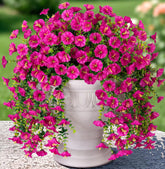 HyeFlora artificial hanging morning glory with eucalyptus for outdoor wall decor