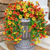 HyeFlora artificial outdoor flowers add lasting color to porches