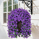 HyeFlora artificial hanging orchid basket outdoors boosts curb appeal.