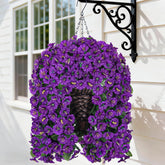HyeFlora hanging flowers basket front view for outdoor decor