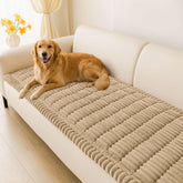 Hyha couch cover on a sofa showing washable non-slip protection.