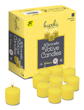 Hyoola citronella votive candles pack front view for outdoor bug deterrence ambiance