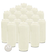 Hyoola prayer candle in white jar, ideal for memorial vigils and religious services