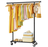 HYSEYY clothes rack extension bar 46-5 inch for extra hanging space.
