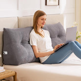 IASEAHK headboard pillow king offering sturdy back support for bed reading and lounging