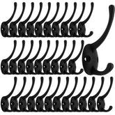 IBosins 32-pack black coat hooks wall mounted for organized entryways and spaces